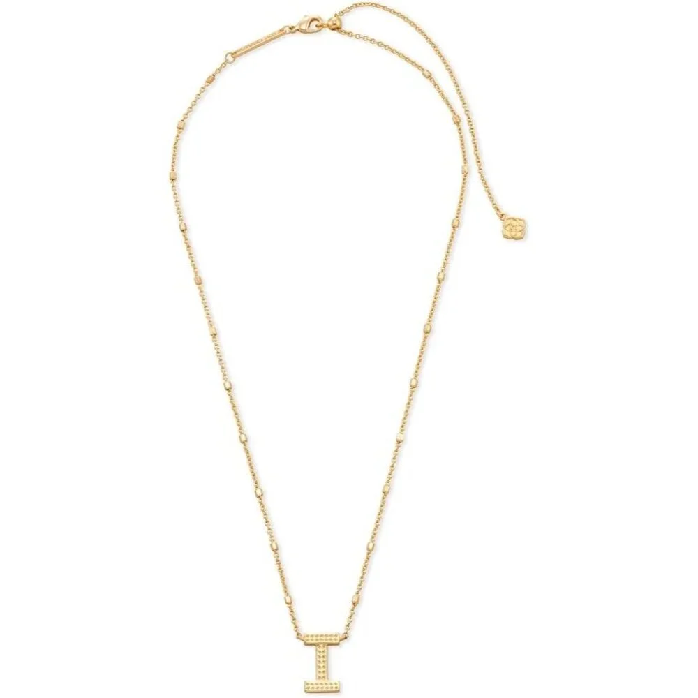 Letters I pendant necklace for women fashion jewelry 14k gold plated brass